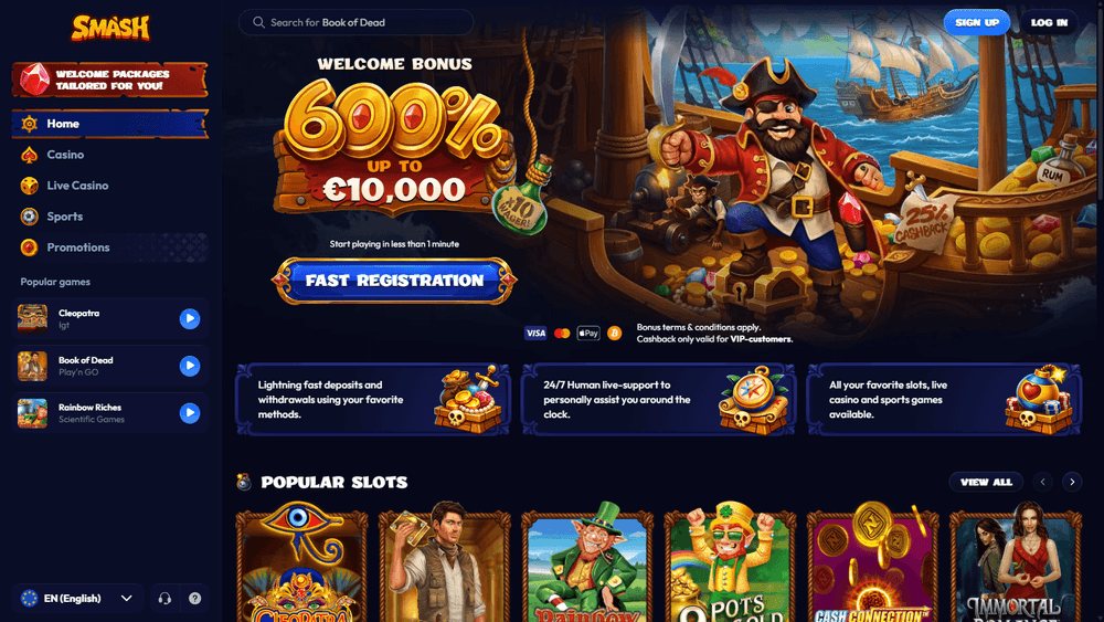 Smash Casino gratis casino bonus