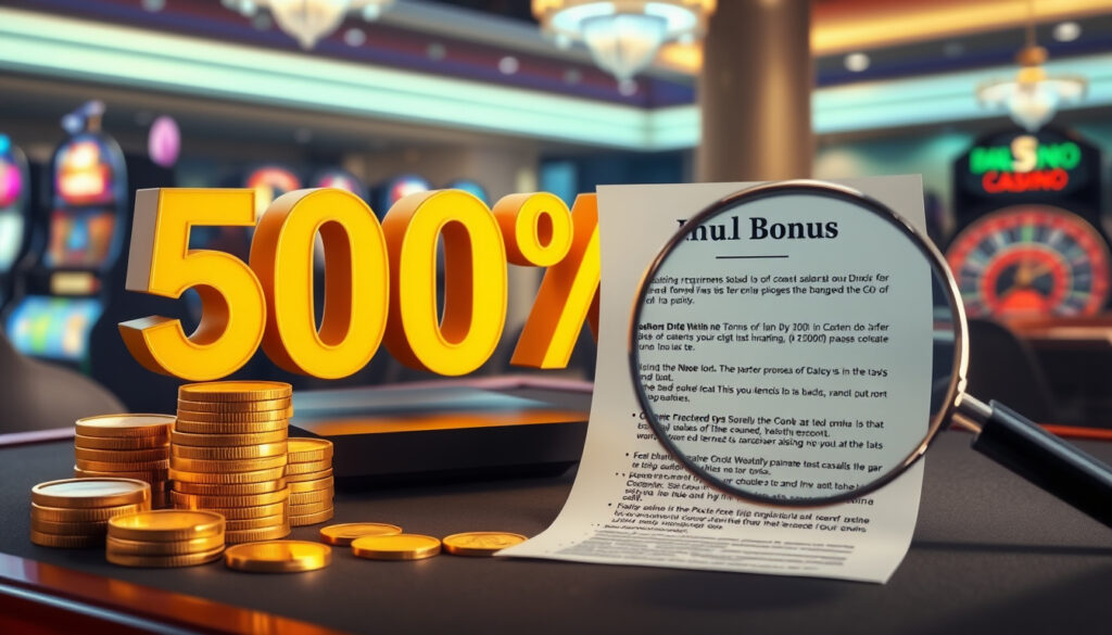 500 % bonus casino – guide til omsetningskrav og vilkår